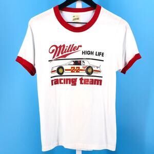 80s Miller High Life Racing Team 2 ringer tshirt 1980s vintage